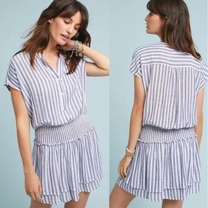 Rails Blue and White Striped Mini Dress